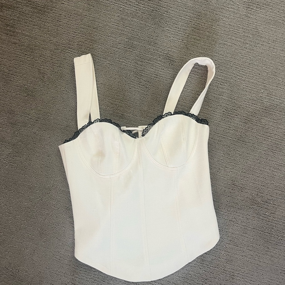 Reformation Cream and Black top